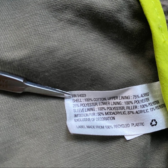 Gap Army Green Oversized Hooded Parka size Small - Picture 11 of 11